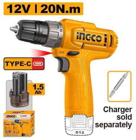 Cordless Drill/Drill/Ingco-CDLI12456