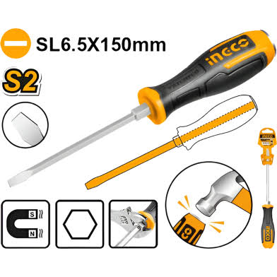 Screw Driver Slotted / স্কুরু ড্রাইভার/Screw Driver/Ingco-HSDSL6150