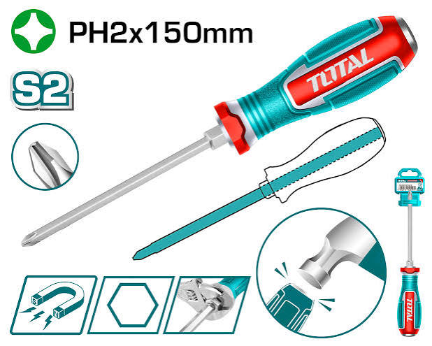 Screw Driver Phillips / স্ক্র ড্রাইভার/Screw Driver/Total-TSDRSPH2150