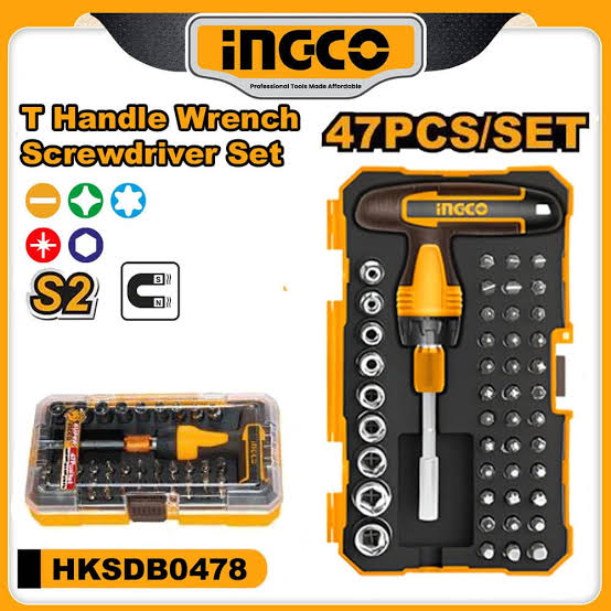 Screw Driver bit Set  / স্ক্র ড্রাইভার/ Tool set/ Tools Set / Bit set/Ingco-HKSDB0478