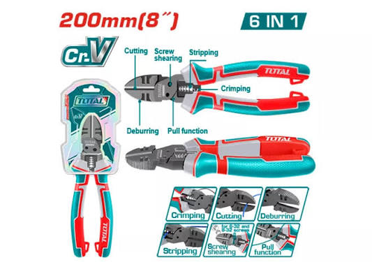 Pliers/  Diagonal Cutting  pliers / প্লাস / সাড়াশি / চিমটা / Plus/Total-THTMF586