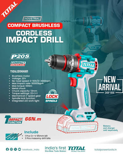 Cordless Drill / Impact Drill / Drill / ড্রিল মেশিন/Total-TDLI206681