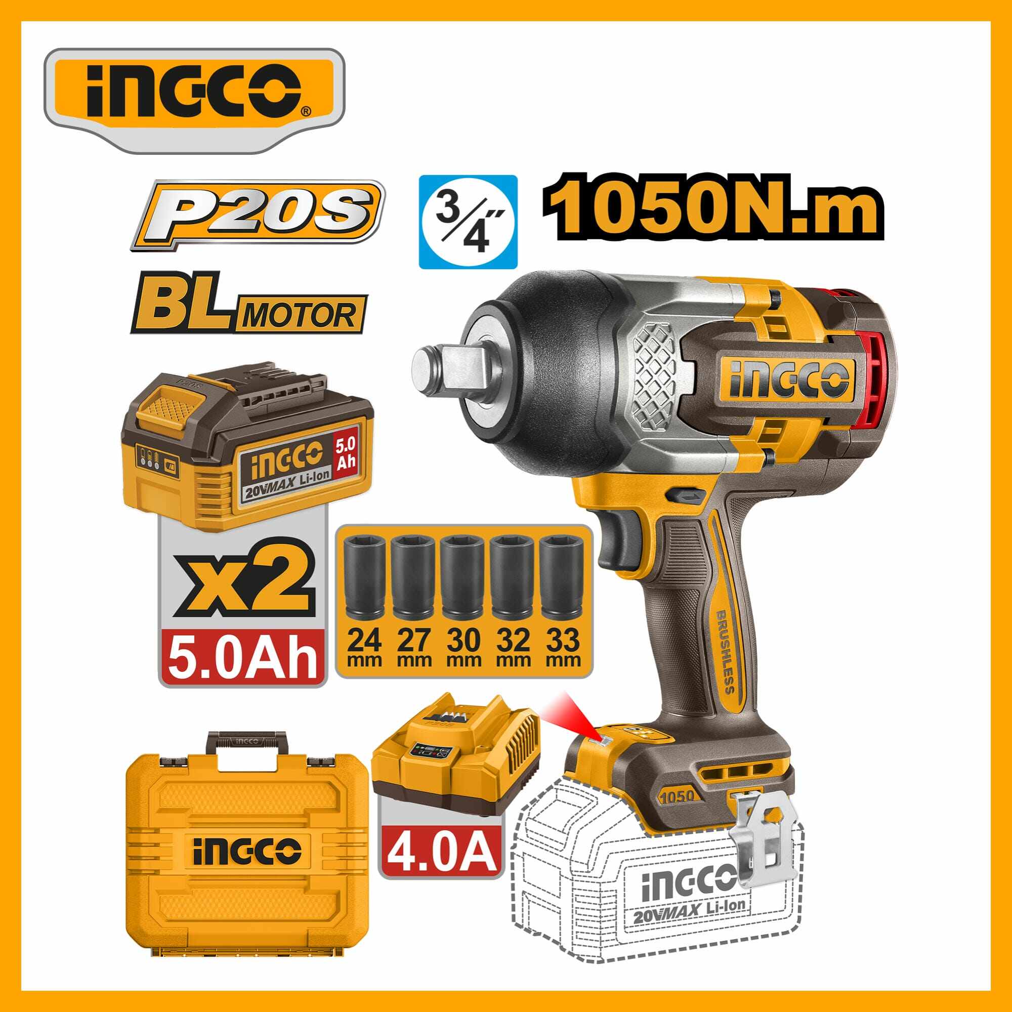 Cordless Impact Wrench/ Impact Wrench / Wrench/Ingco-CIWLI20105