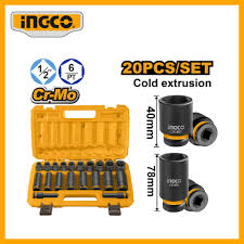 Impact Socket Set/ Deep Impact Socket / সকেট/Ingco-HKISSD12203L