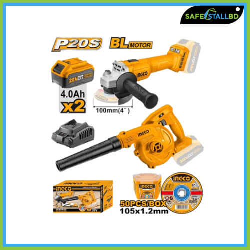 Cordless Angle Grinder and cordless Blower ( Combo kit)/Ingco-COSLI2211310