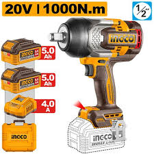 Cordless Impact Wrench/ 1000 N.m / রেঞ্জ / Impact Wrench/Ingco-CIWLI20100