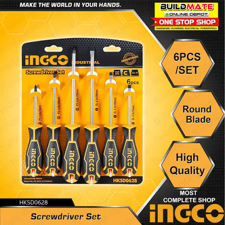 Screw Driver 6 Pieces set / স্কুরু ড্রাইভার/Screw Driver/Ingco-HKSD0628